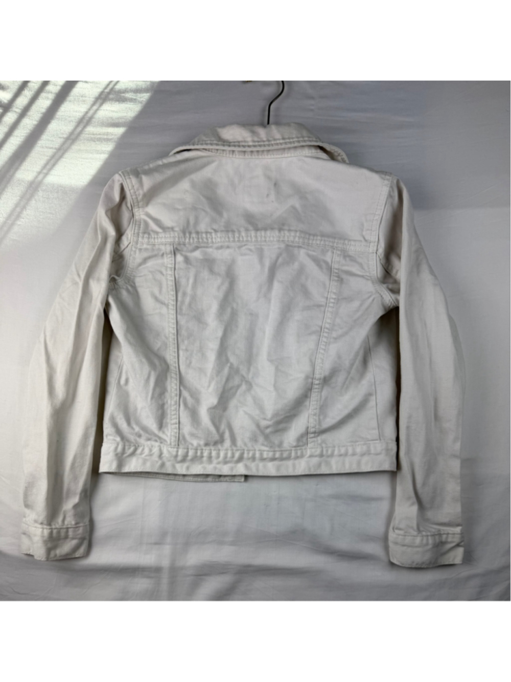 Gap Kids Denim Trucker Jean Jacket White Size Girls XL (12-13) Classic Button - Picture 2 of 5